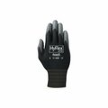 Ansell HyFlex 11-600 Gloves, Coated Palm Style, Size 9, Nylon/Polyurethane, Black/Grey, 12PK 103362